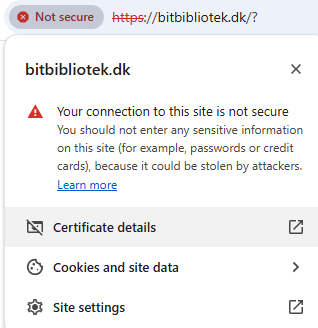 checking certificate